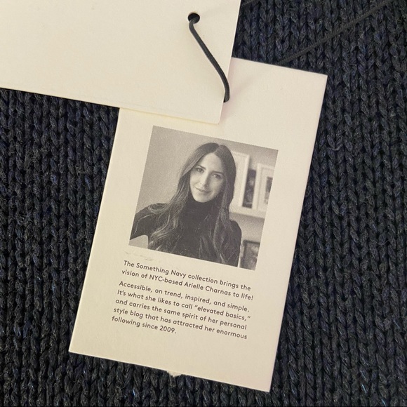 NWT Something Navy Subtle Sheen Sweater Size S - Picture 11 of 12